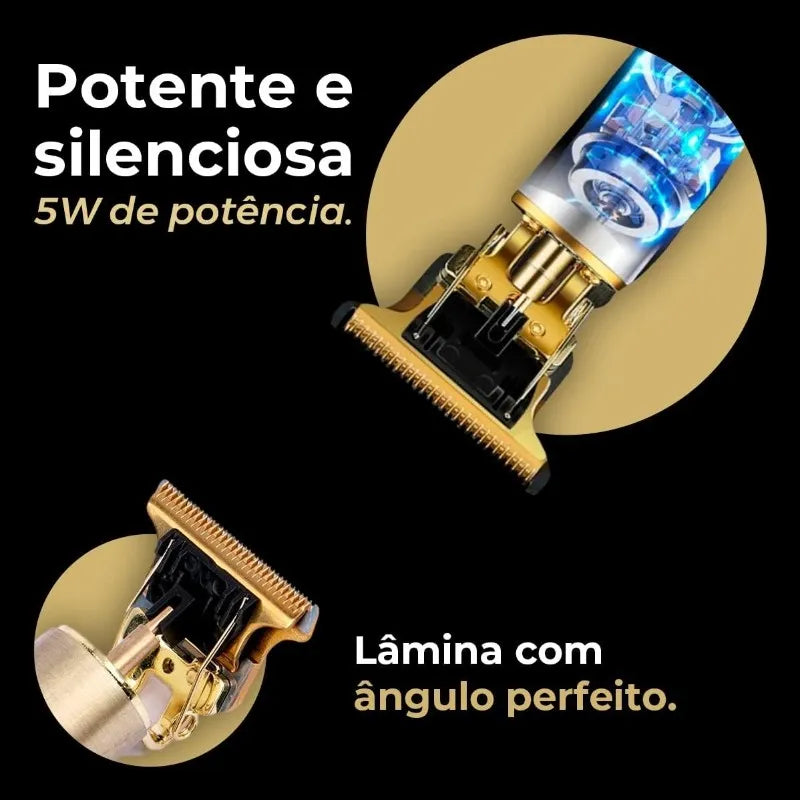 Máquina p/ Cabelo e Barba - 4 Pentes, Ideal p/ Cortes e Acabamentos