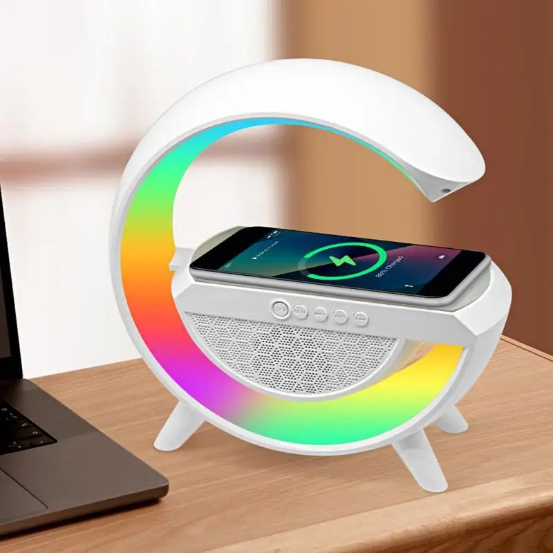 Smart Luminous G-Speaker - Luminária Inteligente, Carregador Celular por indução, Conexão Bluetooth e Caixa de Som