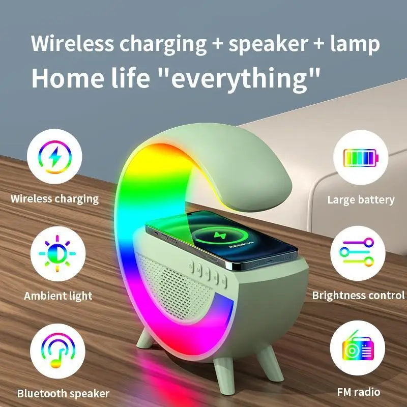 Smart Luminous G-Speaker - Luminária Inteligente, Carregador Celular por indução, Conexão Bluetooth e Caixa de Som